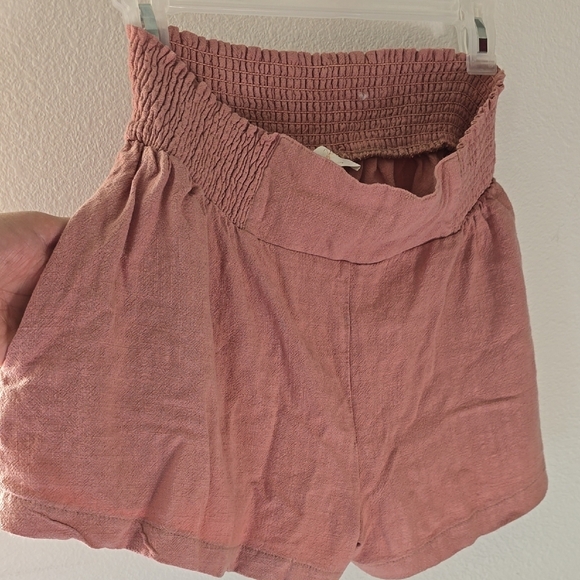 Women's Pink Smocked Shorts - Picture 5 of 7